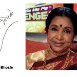 Asha-Bhosle autograph
