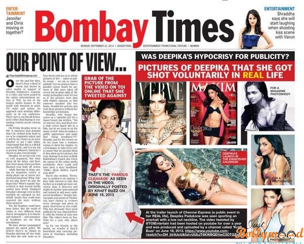 Deepika Padukone’s Cleavage controversy