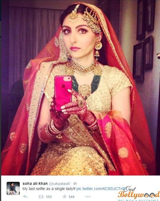 Soha Ali Khan Wedding Selfi
