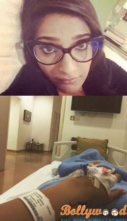 sonam kapoor hospitalized