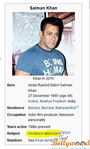 Salman Khan Wiki Page