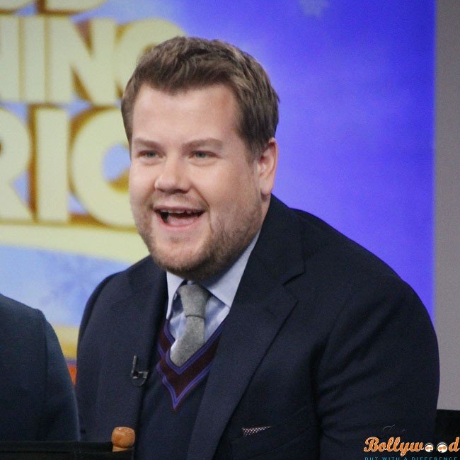 British comedian/actor James Corden visits 'Good Morning America' in NYC's Times Square