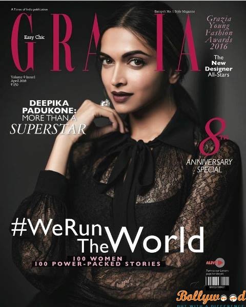 Deepika Padukone at Grazia Coverpage