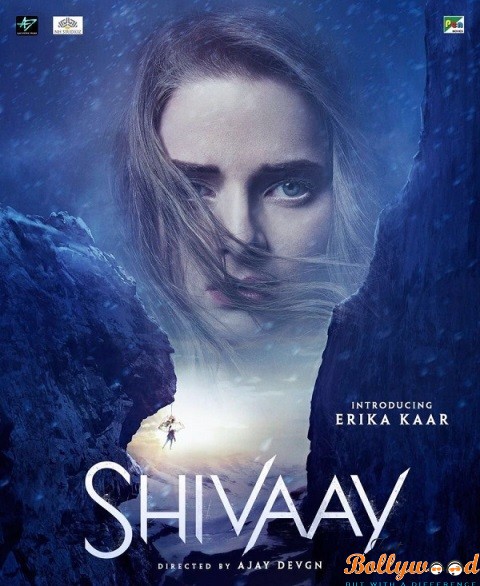 Shivaay’s news poster featuring Erika Kaar