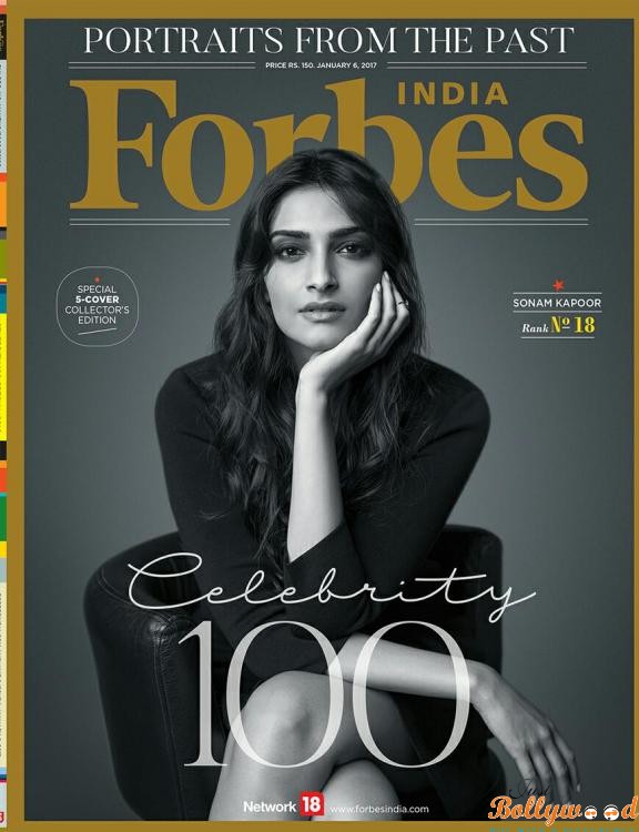 Sonam Kapoor on Forbes cover page