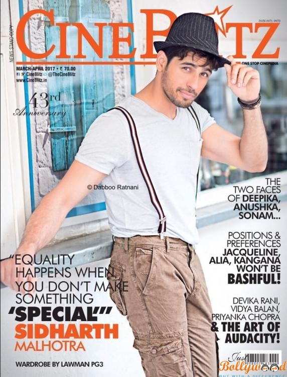 Sidharth-Malhotra-Cineblitz Coverpage