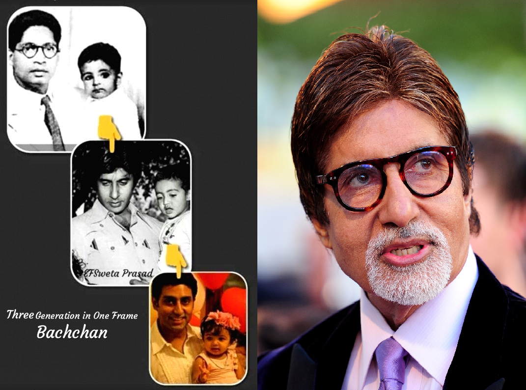 Amitabh Bachchan Shares his three Pictures in one frame
