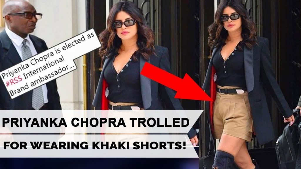 Priyanka Chopra khaki shorts