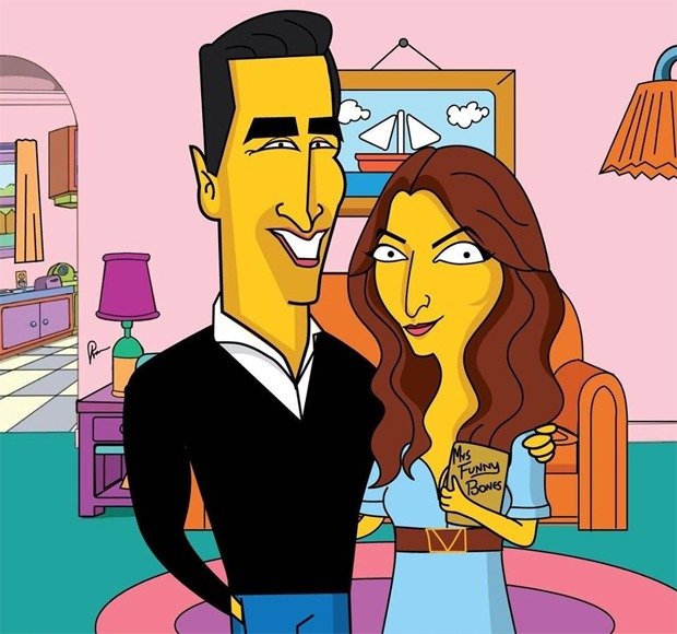 Catch Akshay Kumar and wife Twinkle in Simpsons' Characters - CineTalkers