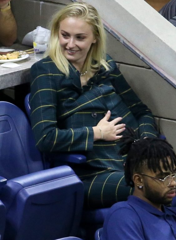 Sophie Turner with her baby bump