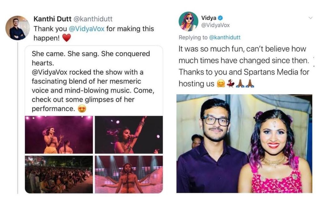 Kanthi Dutt And Singer Vidya Vox