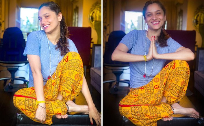 ankita lokhande trolled for wearing om printed palazzos