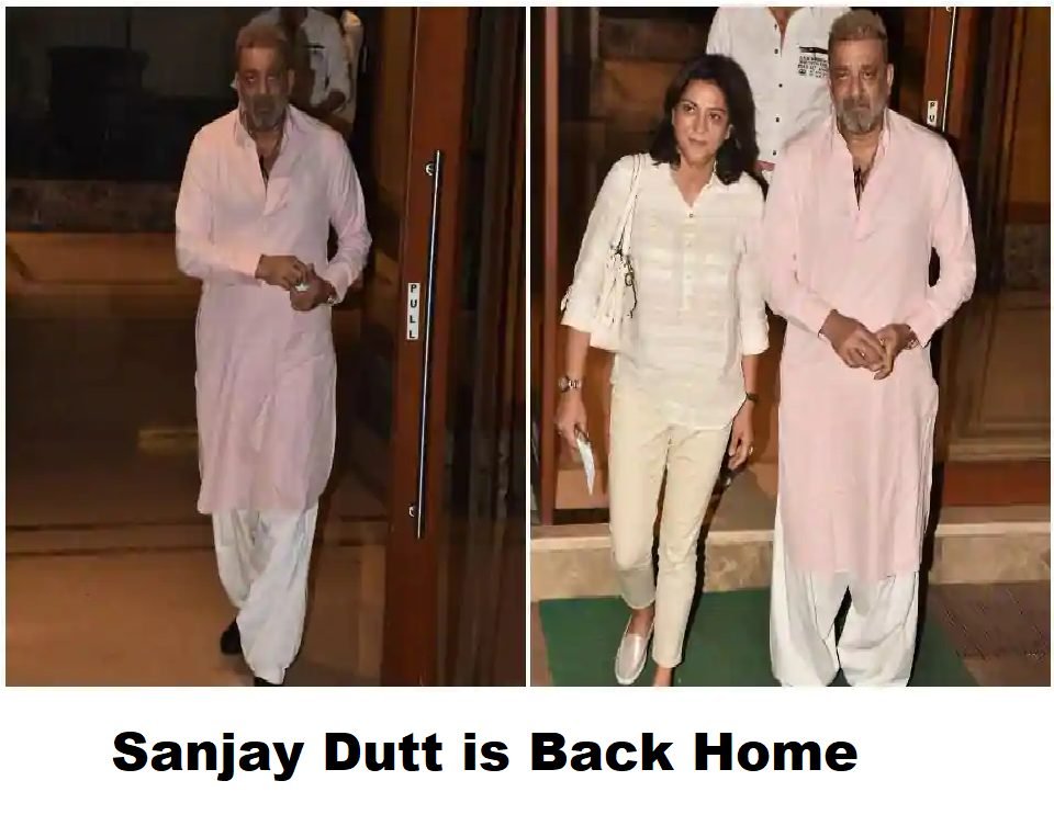 Sanjay Dutt Returns Home after Beating Cancer