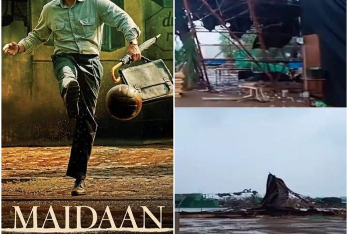 Ajay Devgan Maidaan set damage