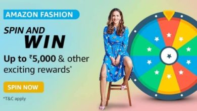 Amazon Fashion Spin and Win Upto 5000 Rs,