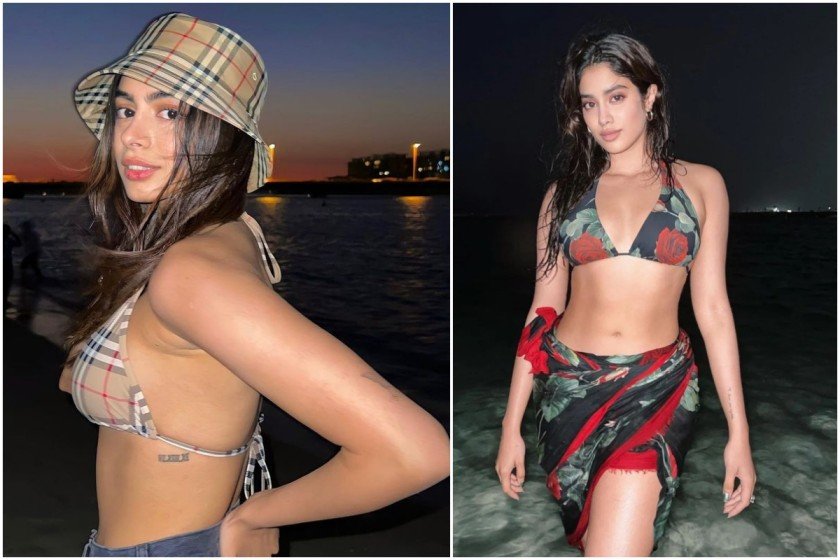 Janhvi Kapoor and Khushi Kapoor share bikini pictures