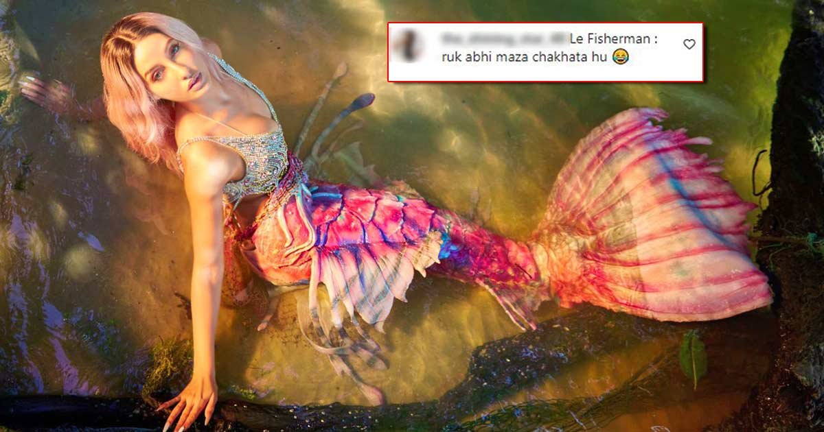 nora-fatehi-turns mermaid