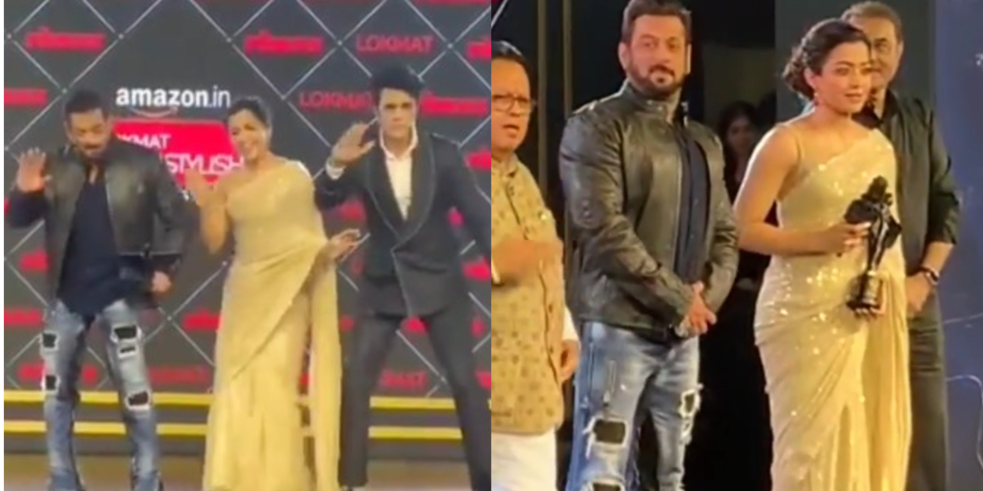 Rashmika Mandanna and Salman Khan on Sami Sami
