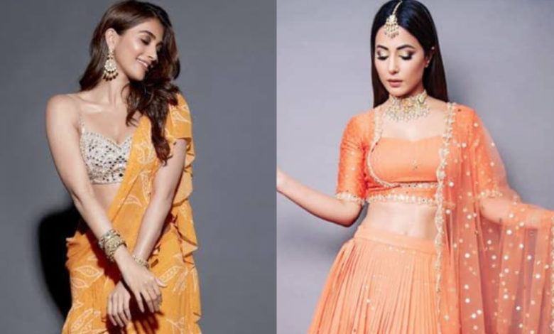 Navratri 2022 Day 7 Orange Dressing Ideas