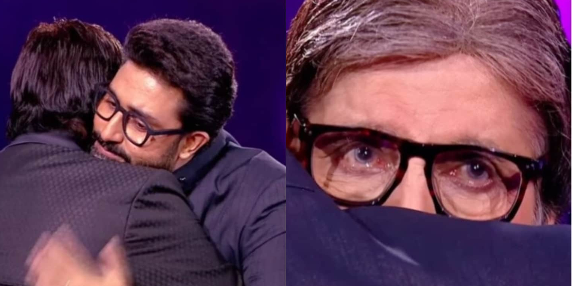 KBC 14 Amitabh Bachchan and Abhishek Bachchan
