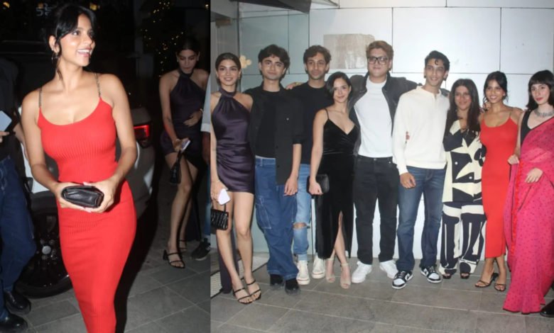 Suhana Khan and The Archies team at wrap-up party in Bandra