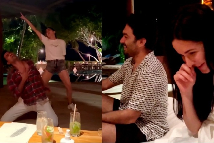 Katrina Kaif blushes seeing vicky Kaus