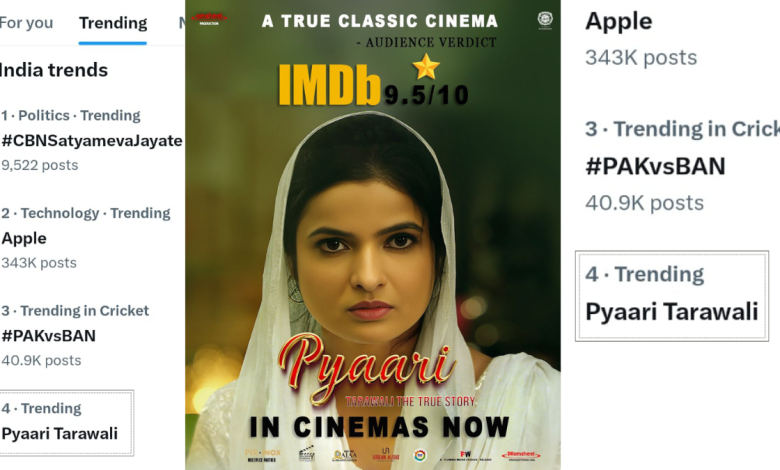 Pyaari tarawali Movie trending on Twitter