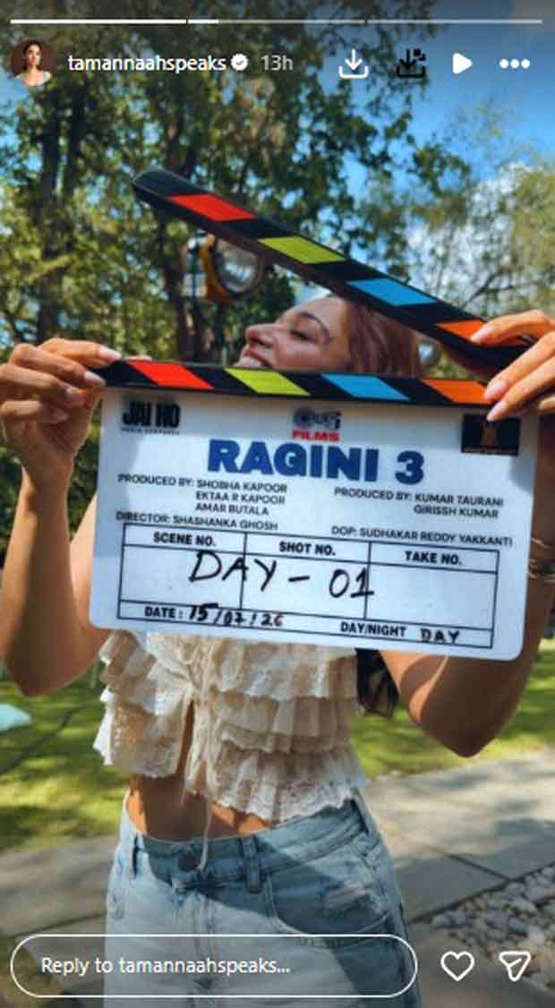 Tamannaah Bhatia Kicks Off Filming for 'Ragini 3' with Set Update 5 Ragini 3 shoot begins