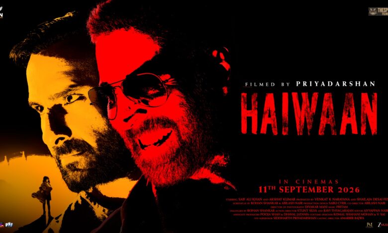 Haiwaan Movie Review: Get Ready to catch a Gripping & Relentless Thriller Powered by Akshay and Saif 1 Haiwaan H Main Horizontal 1